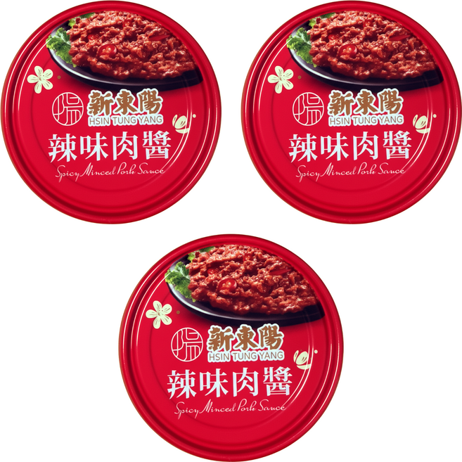 新東陽 辣味肉醬, 160g, 3罐