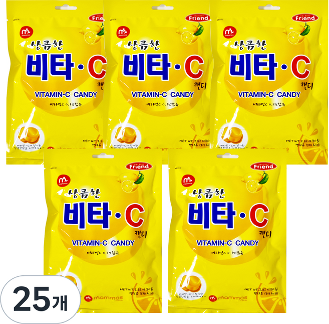 맘모스제과 상큼한 비타C캔디, 80g, 25개