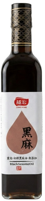 龍宏 黑麻油, 500ml, 1瓶