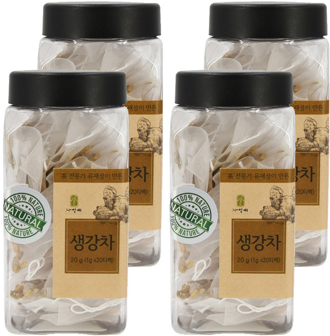 자연애 생강차, 1g, 20개입, 4개