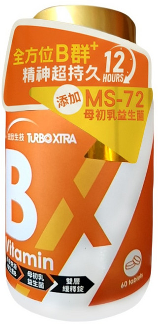 統欣生物科技 全效守護系列 維生素B群, 60顆, 300mg, 1罐