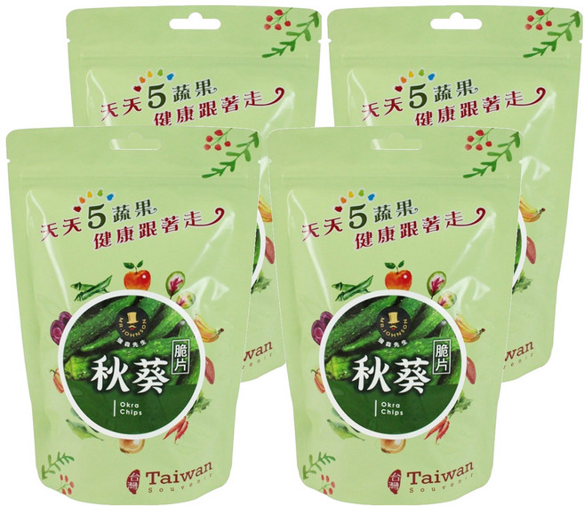 MR.JOHNSON 強森先生 秋葵脆片, 60g, 4包