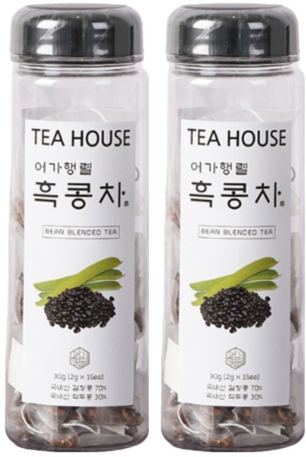 어가행렬 흑콩차 티백, 2g, 15개입, 2개