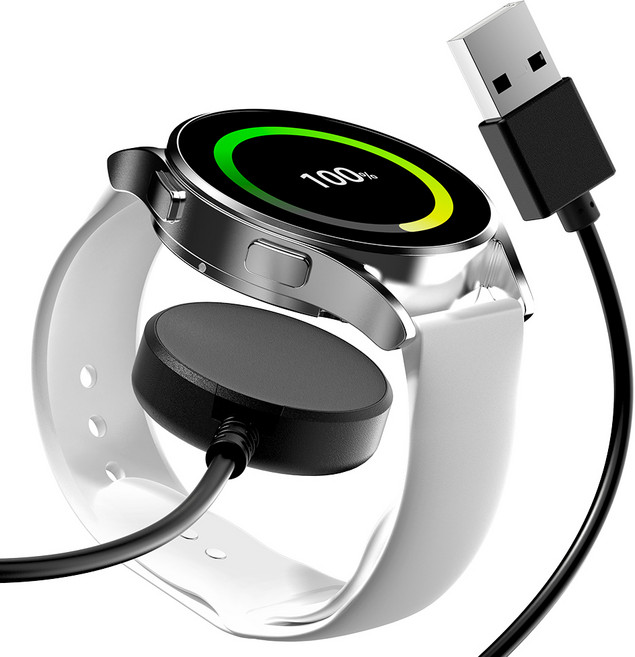 구스페리 갤럭시 워치 호환 무선 충전 케이블 충전독, 블랙, 1개