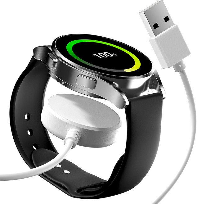 구스페리 갤럭시 워치 호환 무선 충전 케이블 충전독, 화이트, 1개