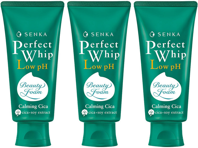 센카 퍼펙트 휩 로우 pH 카밍 시카 클렌징 폼, 100g, 3개