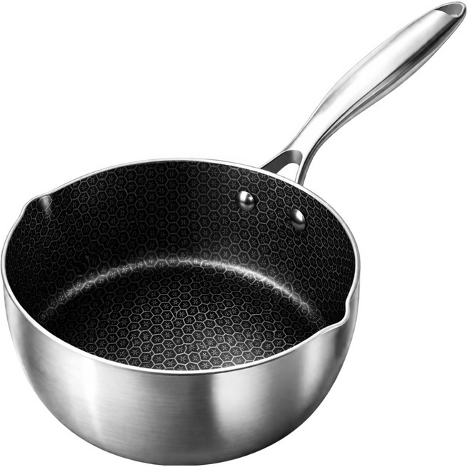 키친켓 인덕션 스텐 논스틱 편수냄비, 실버, 1개, 24cm