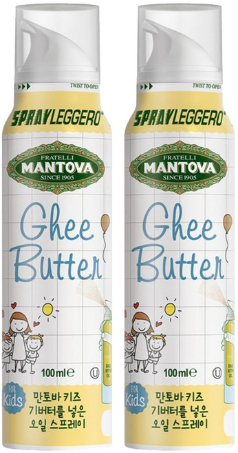 만토바 키즈 오일 스프레이, 기버터, 100ml, 2개