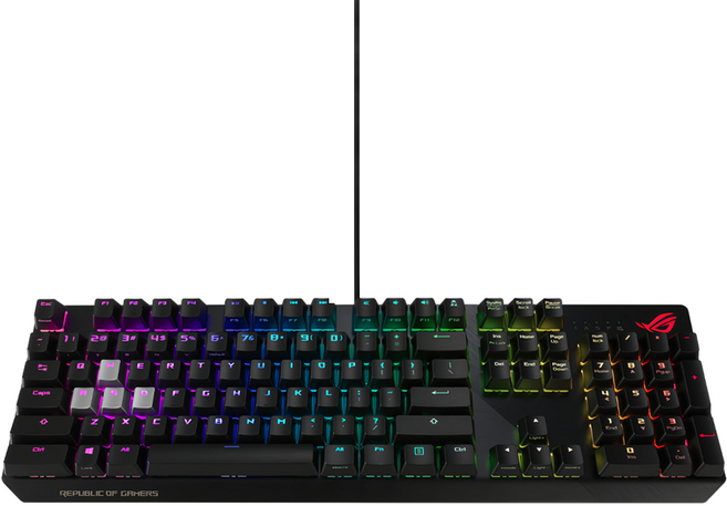ASUS 華碩 REPUBLIC OF GAMERS Scope NX 機械式電競鍵盤, XA02, 茶軸, 黑色系