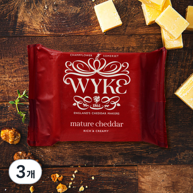 와이크 팜스 머츄어 체다치즈, 200g, 1개입, 3개