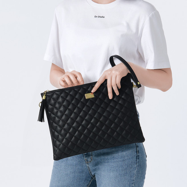 애드에딧 여성용 퀼팅 크로스 클러치백