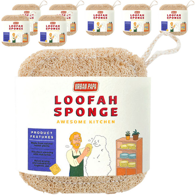 어반파파 어썸루파 천연수세미, 4개, 2세트