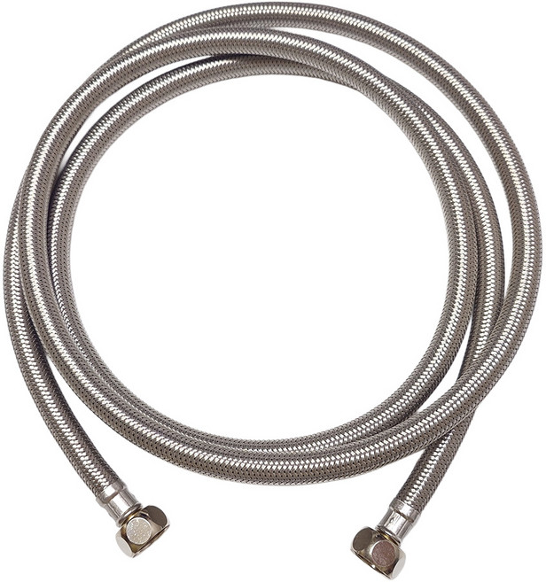 新多多小舖 四分管四分頭鋼絲軟管 鋼絲編織防爆 快速安裝 水龍頭軟管, 1條