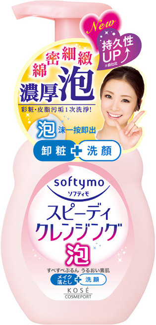 KOSE 高絲 softymo 絲芙蒂 泡沫瞬淨卸粧洗顏慕絲, 200ml, 1件