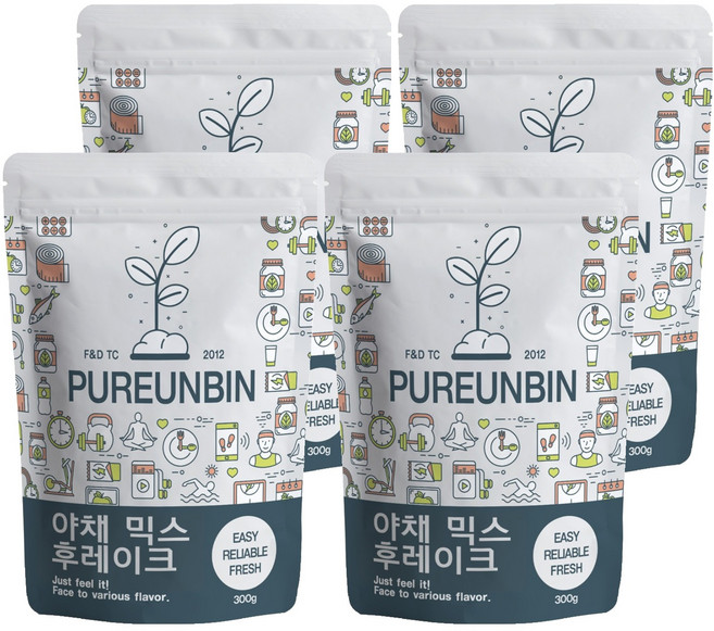 PUREUNBIN 綜合蔬菜脆片, 4個