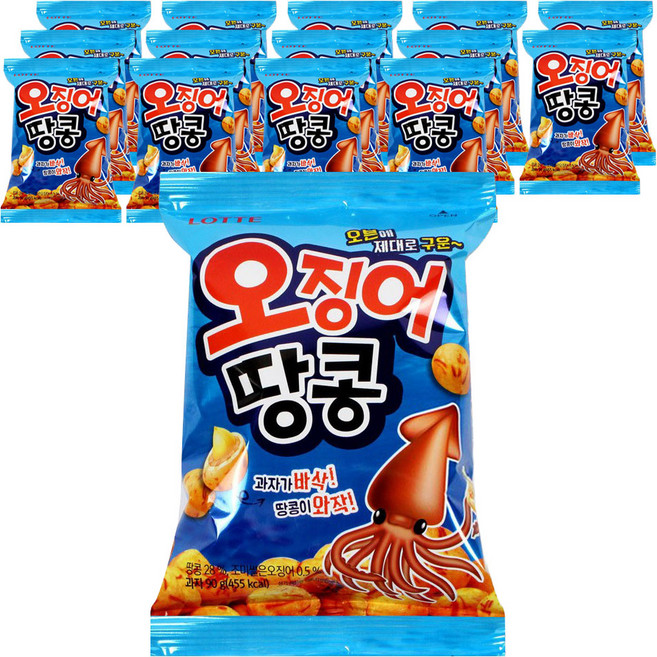 오리온 오징어 땅콩, 90g, 15개