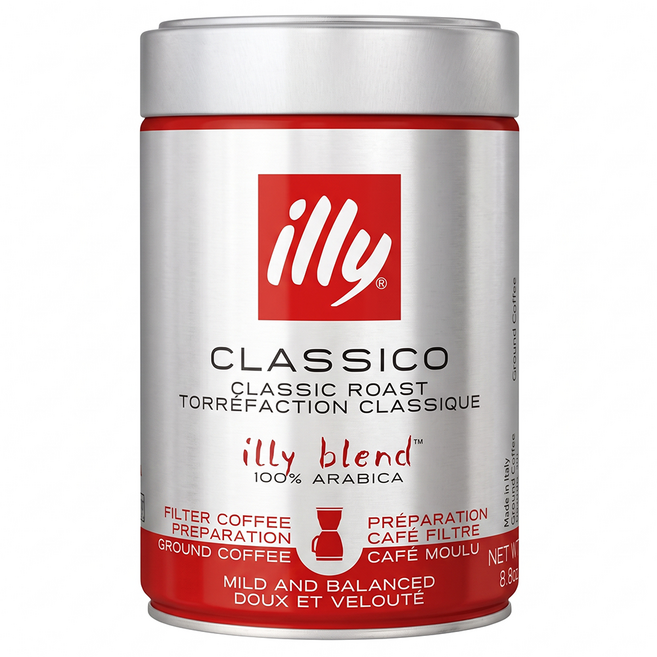 illy 意利 中培濾泡咖啡粉, 1罐, 250g, 手沖式