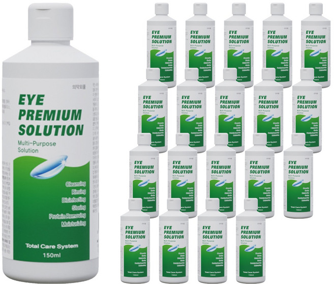 휴먼바이오 아이프리미엄솔루션 렌즈세정액, 150ml, 20개
