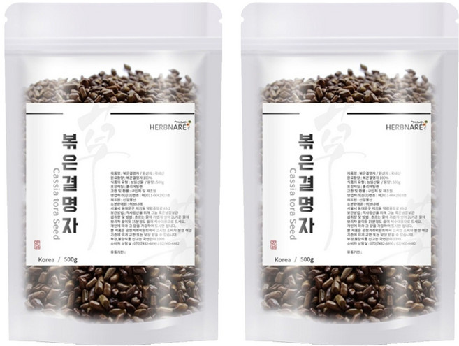 허브나래 저온로스팅 볶은 결명자차, 500g, 2개, 1개입