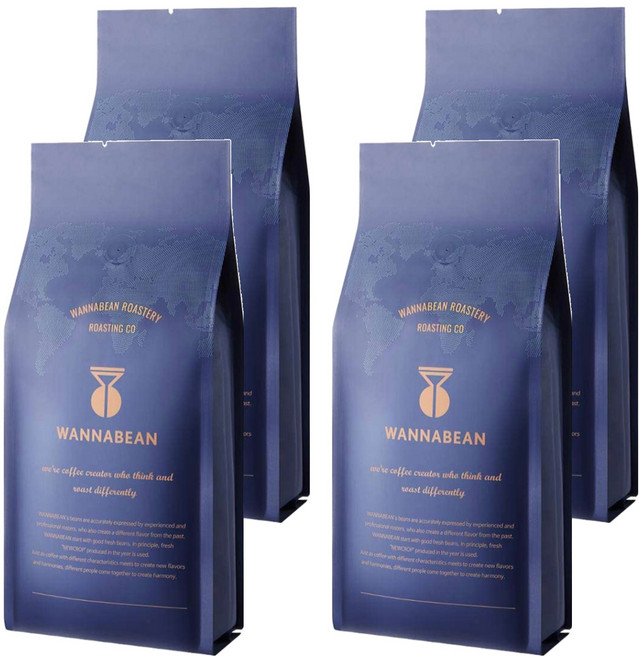 워너빈 베트남 로부스타 G1 원두커피, 홀빈(분쇄안함), 1kg, 4개