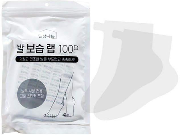 일상나눔 발 보습 랩, 투명, 100개