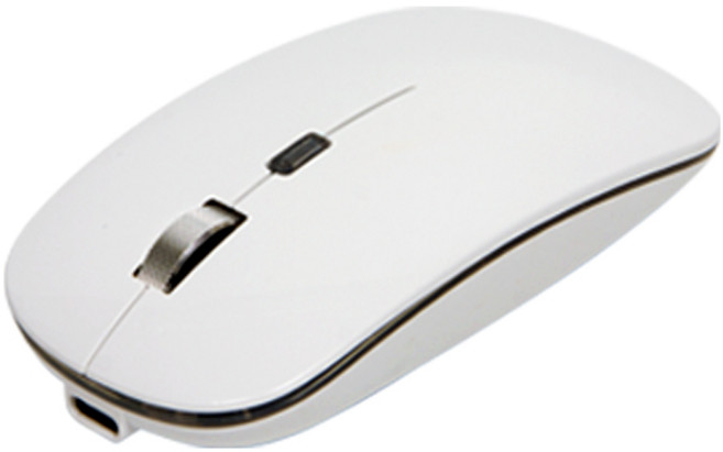 플레이고 충전식 무소음 블루투스 슬림 무선 마우스, 화이트, M10