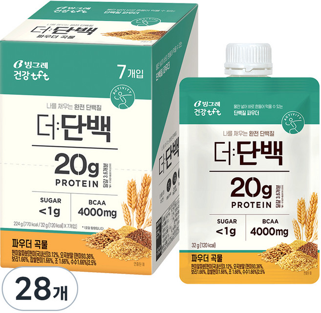 더단백 파우더 곡물 프로틴, 32g, 28개