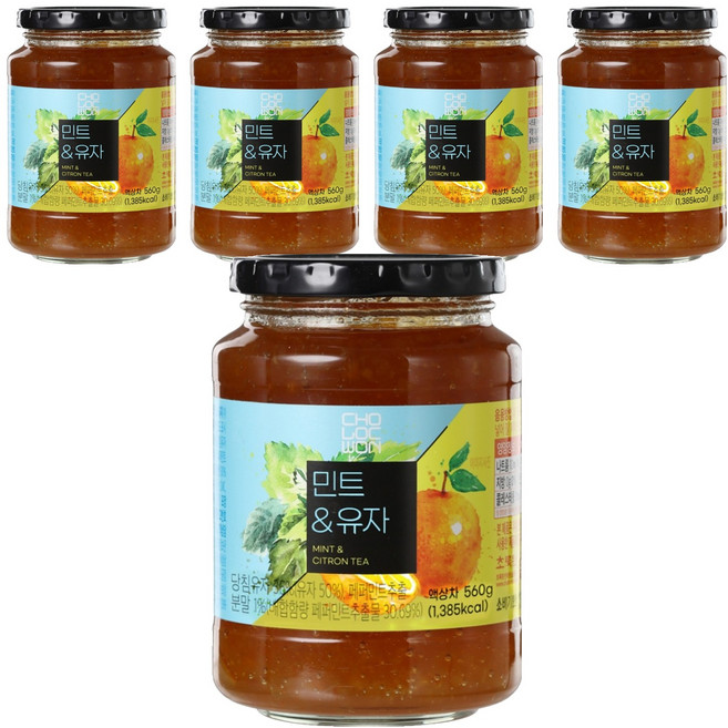 초록원 민트 유자차, 560g, 1개입, 5개