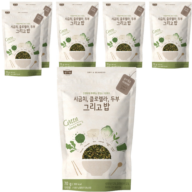 생그랑 시금치 클로렐라 두부 그리고 밥 후리가케, 70g, 6개
