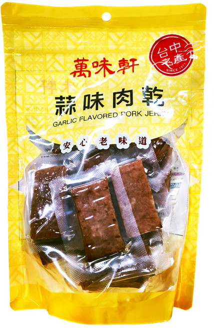 萬味軒 蒜味豬肉乾, 330g, 1包