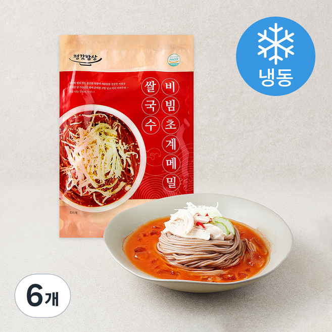 정감밥상 비빔 초계 메밀쌀국수 (냉동), 405g, 6개