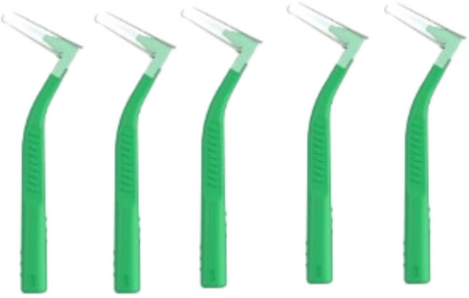 르메이스 L형 치아브러쉬 치간칫솔 그린, 5개입, 1개