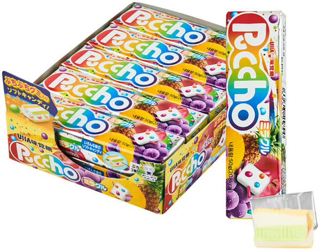 푸쵸 스틱 캔디 쥬시 미라클, 50g, 10개