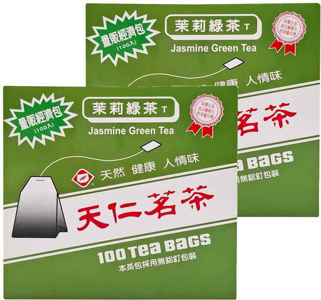 天仁茗茶 茉莉綠茶, 1.5g, 100包, 2盒