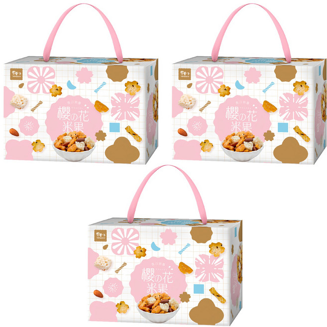 TRYGOODZ 翠菓子 櫻の花米果禮盒, 綜合米果, 3盒