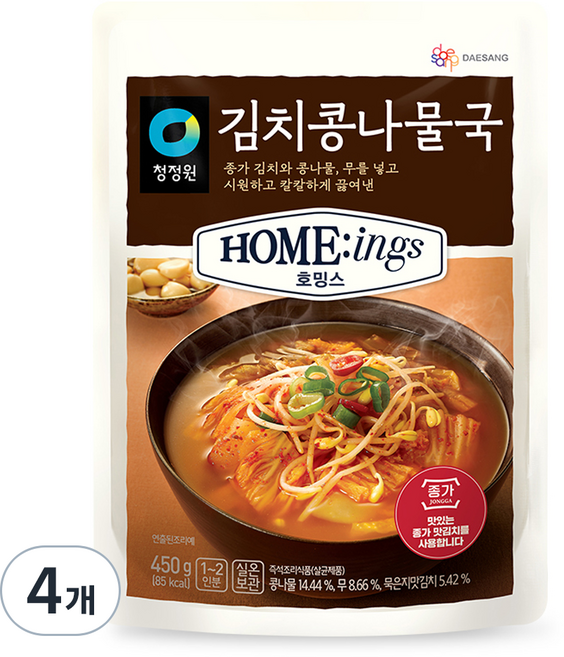 호밍스 김치콩나물국, 450g, 4세트