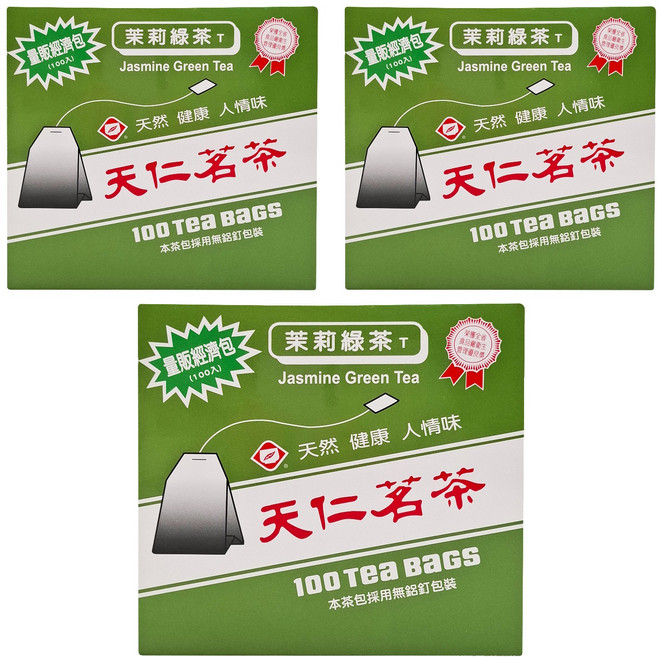 天仁茗茶 茉莉綠茶, 1.5g, 100包, 3盒