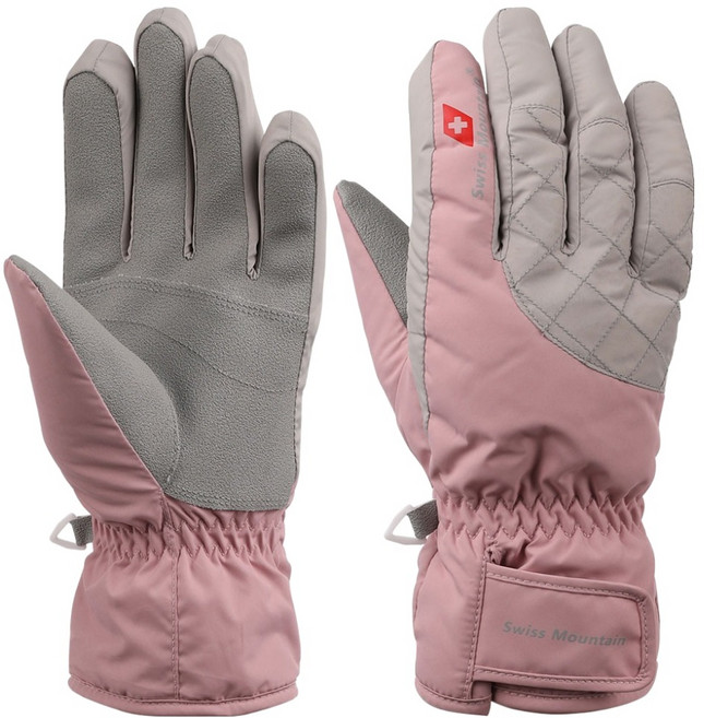 스위스마운틴 여성용 스키장갑 BC112, 핑크, 1개