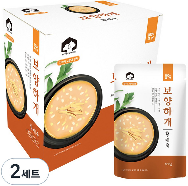펫러닝 생후 3개월 이후 반려동물 보양하개 죽 10p, 황태, 1kg, 2세트