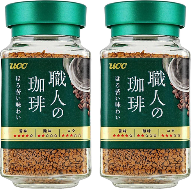 ucc 職人的珈琲 職人苦味即溶咖啡, 90g, 1入, 2瓶