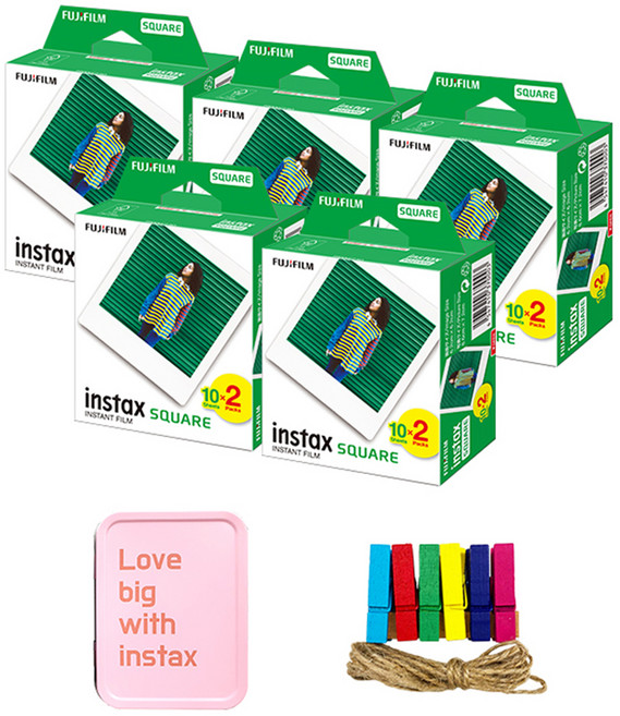 FUJIFILM 富士 instax 方形相機底片 100張, 1套, Instax 方形底片
