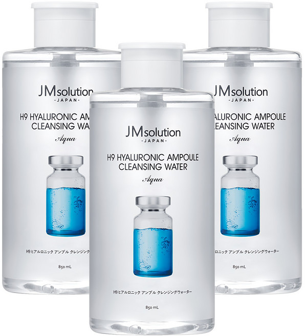 JMsolution H9玻尿酸安瓶卸妝水, 850ml, 3瓶