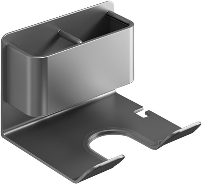 코지웰 무타공 수납형 드라이기 거치대, 그레이, 1개