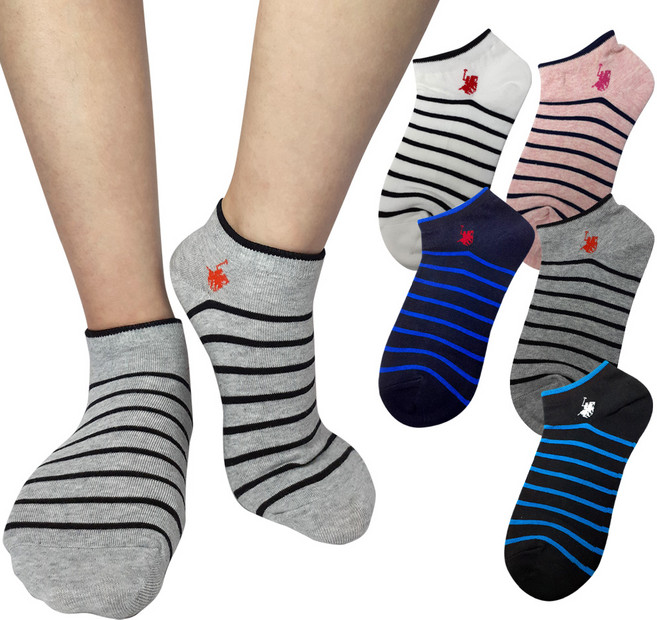 비버리힐스폴로클럽 여성용 패션 스니커즈 양말 36 5족세트