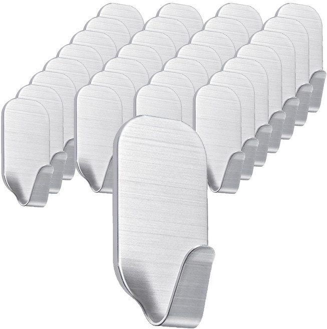 힐로 3M 강력 접착 스텐 후크 걸이, 30개