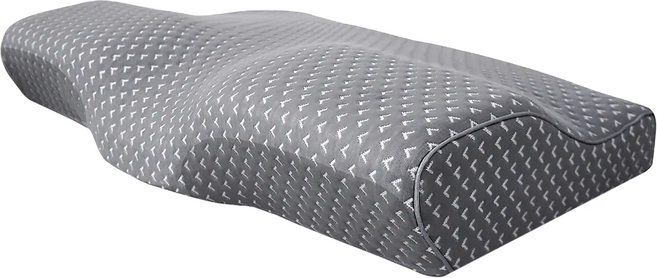 J-bedtime 床寢時光 3D釋壓止鼾透氣蝶型枕頭, 文青灰, 1個