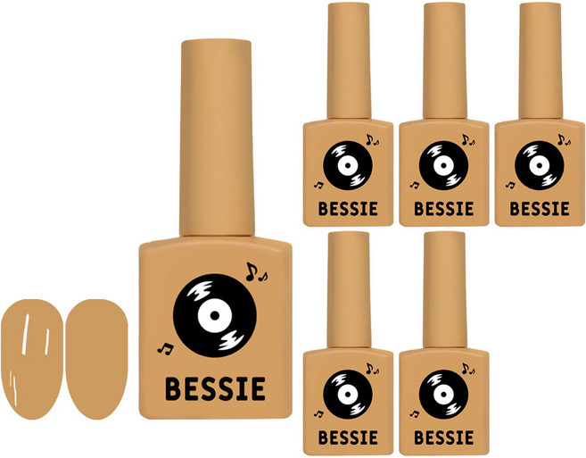 BESSIE 컬러 젤네일, Y12 스윙 머스타드, 11ml, 6개