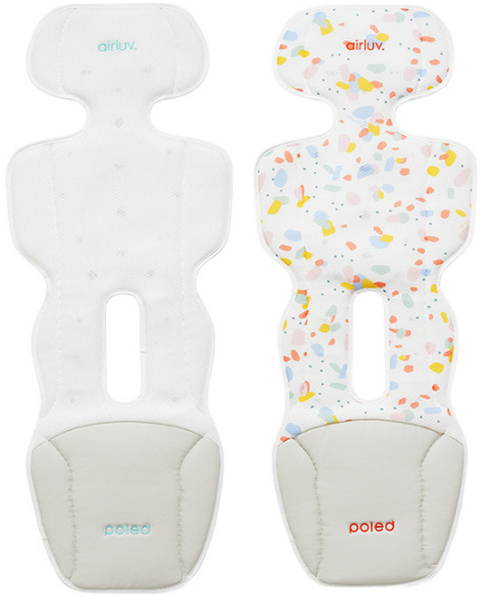 폴레드 에어러브4 롤리팝 유모차 통풍쿨시트, 퓨어밀크 + 팝핑캔디, 2개