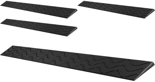 레디박스 안전 방문턱 경사판 문턱경사로 받침대, 4개, 블랙