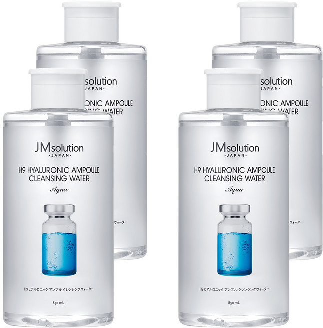 JMsolution H9玻尿酸安瓶卸妝水, 850ml, 4瓶